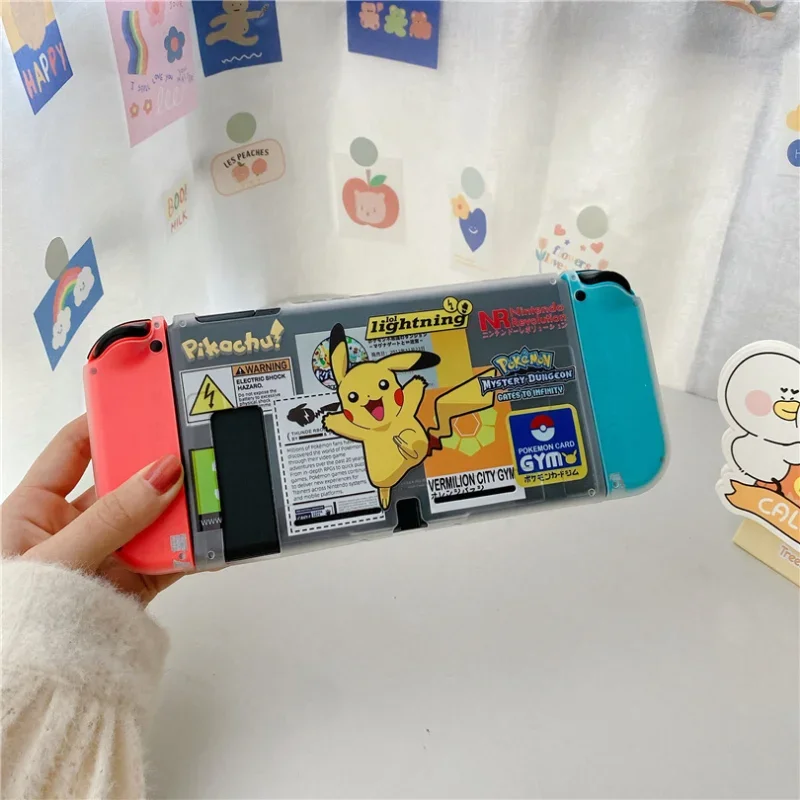 เคส Pokemon Pikachu Bulbasaur สำหรับเครื่องเล่นเกม Nintendo SWITCH คอนโซลควบคุมเกม NS OLED Joy CON เชลล์อุปกรณ์เคสซิลิโคนแบบนิ่ม