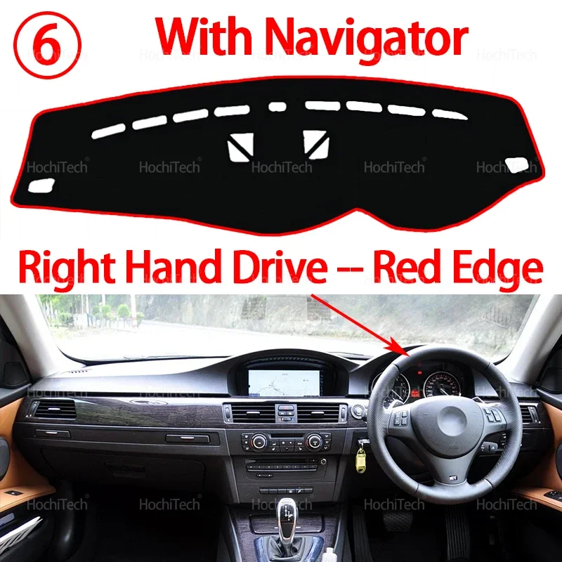 Armaturenbrett-Abdeckung, rutschfeste Matte, Schutzpolster, Auto-Sonnenschutz, Teppich, Armaturenbrett-Abdeckung für BMW 3er E90 E91 E92 E93 2006–2011 – Detail 16