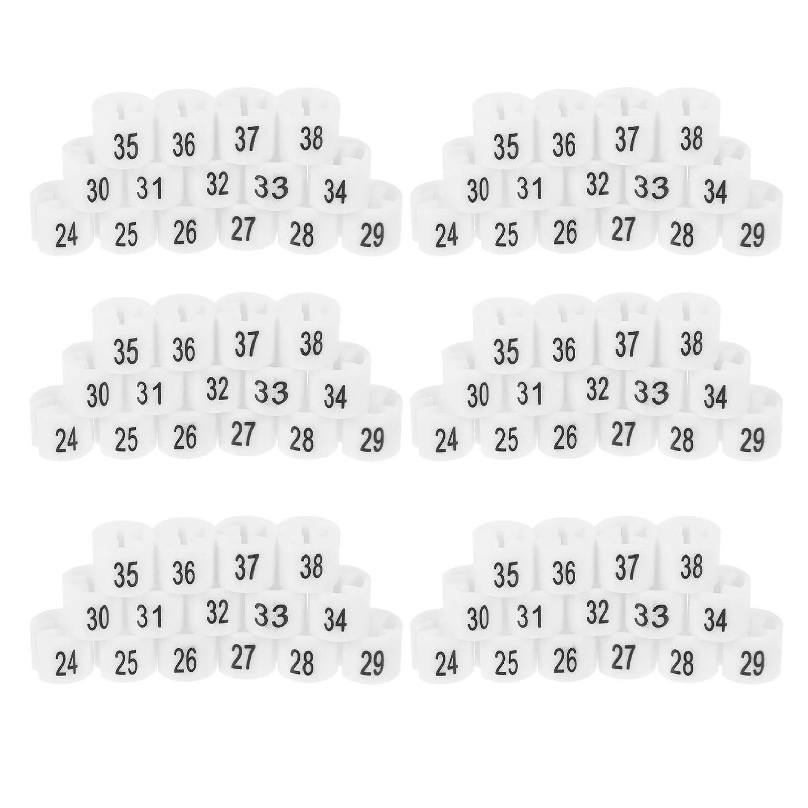 

150Pcs Plastic Size Markers Clothes Hanger Tags Clear Accurate Labeling Clothing Rack Accessories Hanger Tags Plastic Size Ring