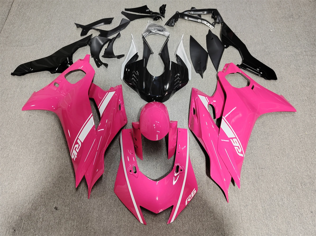 Motorcycle Fairing Kit fits to Yamaha YZF-R6 17 18 19 2021 YZF600 2017 2018 2019 2020 2021 Fairing pink white motorcycle housing