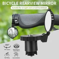 Bicycle Handlebar Plug Rearview Mirror End Mini Adjustable Road 360 Flexible MTB BikeAccessories Convex Small Cycling Mirro