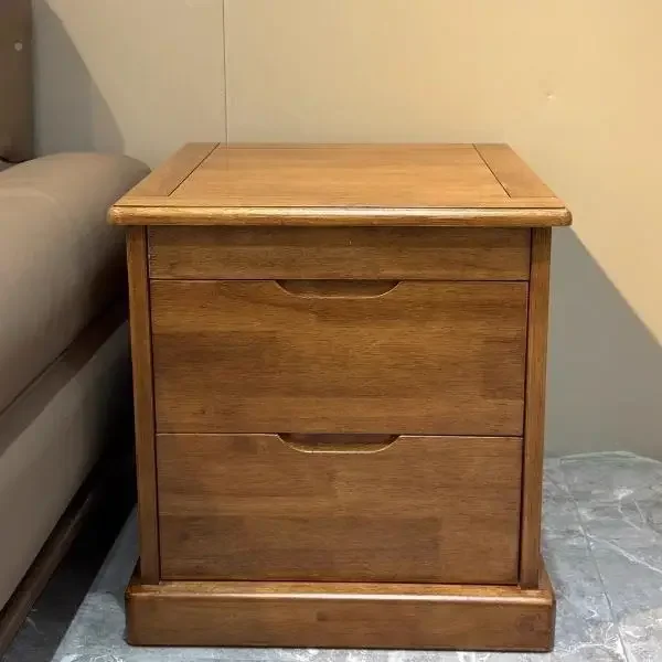 Solid wood multi-functional bedside insurance hidden storage cabinet intelligent storage