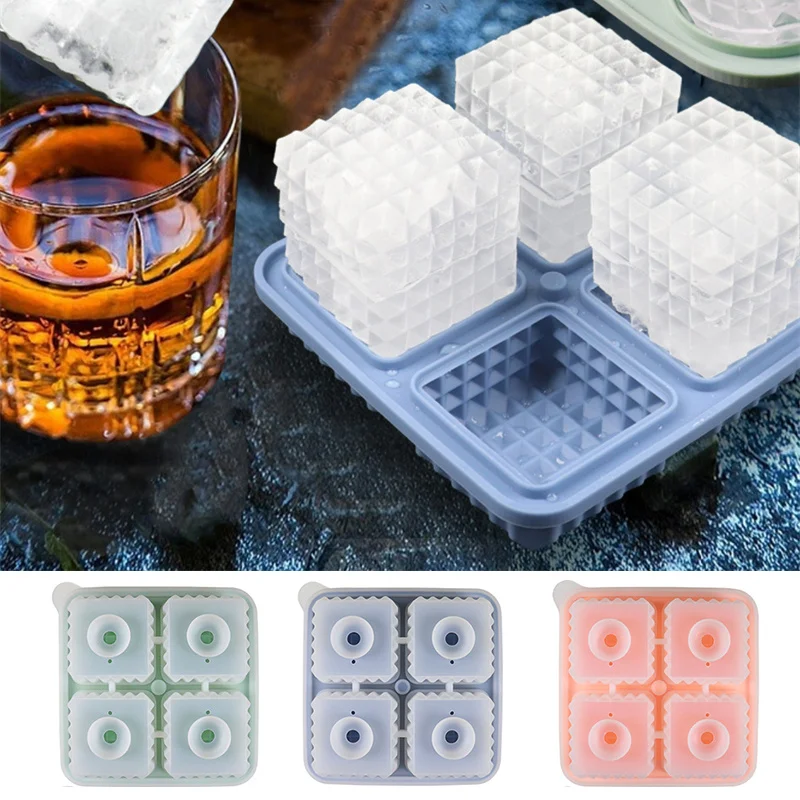 Summer Silicone Ice Ball Molds Home Prismatic Ice Boxes