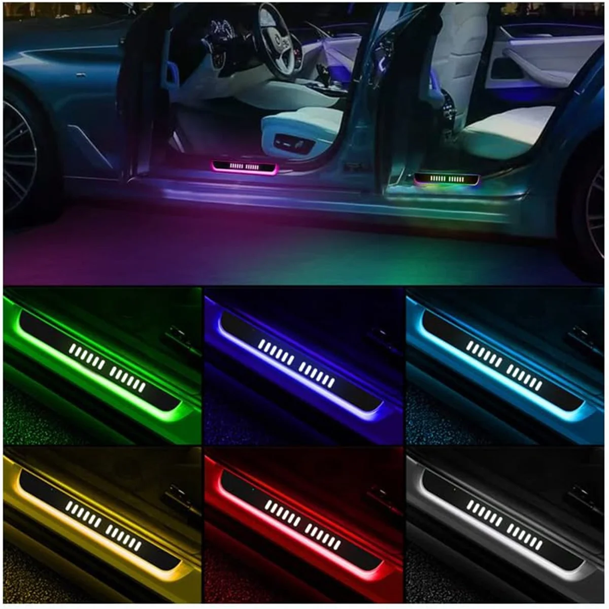 Car LED Door Pedal Light, Car LED Door Sill Light, Car Automatic Sensor Wireless Door Light,Rear