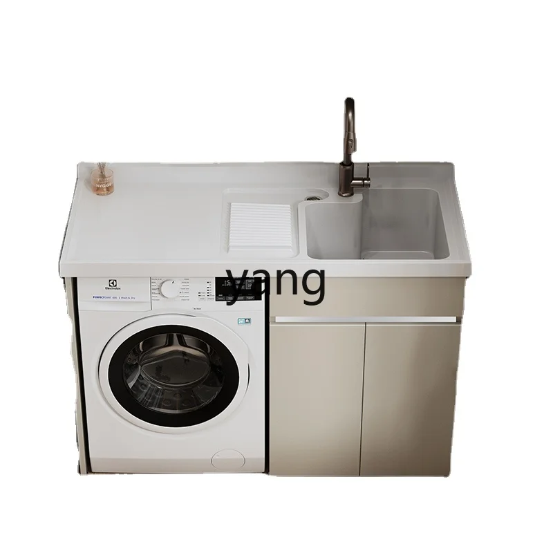 L'mm Balcony Washing Machine All-in-One Cabinet Combination Washing Machine Cabinet Laundry Tub Slot