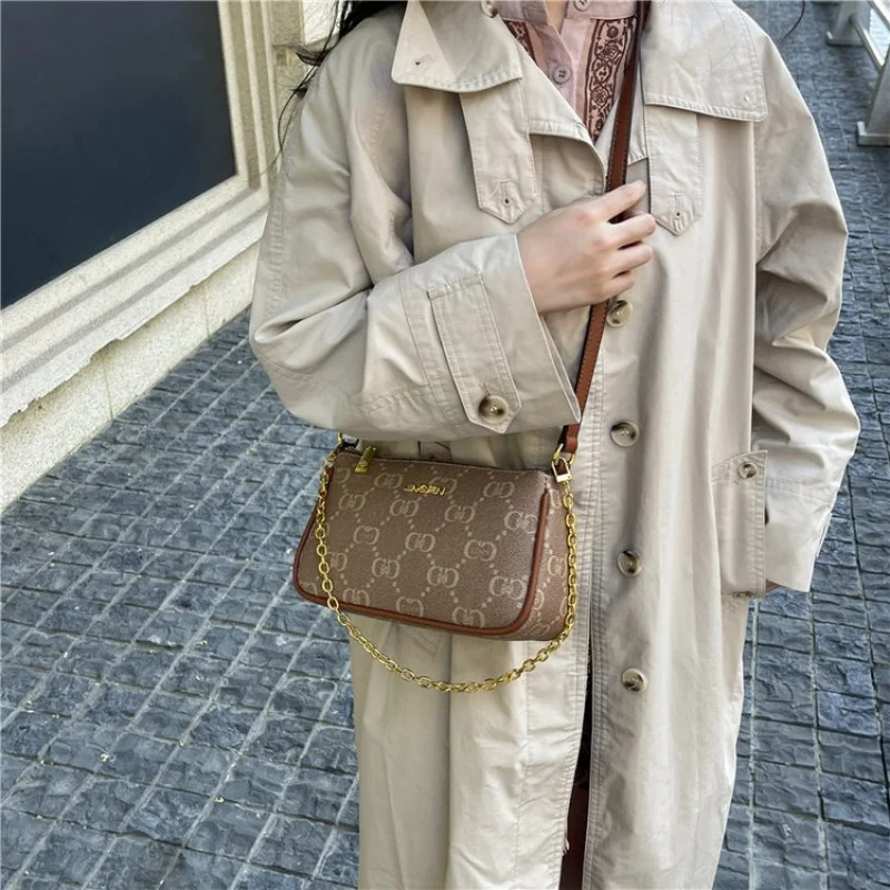 

Women's Handbag Made Of Village-Printed Leather Featuring Trendy Paris Lightweight Soft Daily Refined Look​