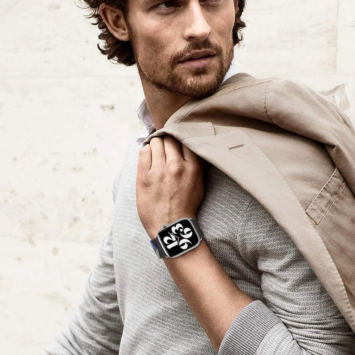 حزام ساعة من خيوط البولياميد المضفر الناعم القابل للتعديل لسلسلة 9-1، متوافق مع الرياضة النسائية والرجال مقاس 38-45 مم