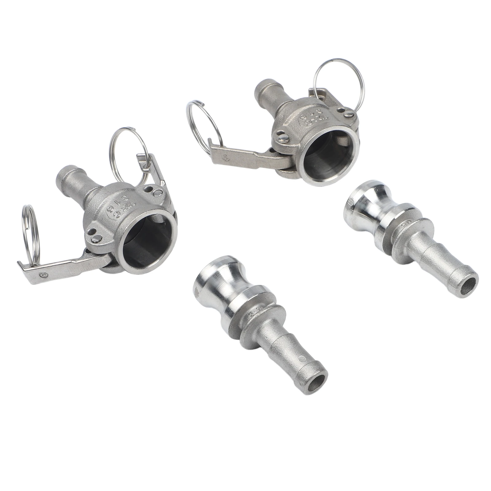2 Pieces Aluminum Camlock Cam and Groove Hose Fittings Type A and D for Quick and Reliable Hose Coupling in Industrial Settings