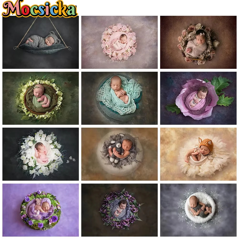 Mocsicka Newborn Abstract Texture Backdrop Photography Baby Children Birthday Portrait Photo Background Party Decorations Studio