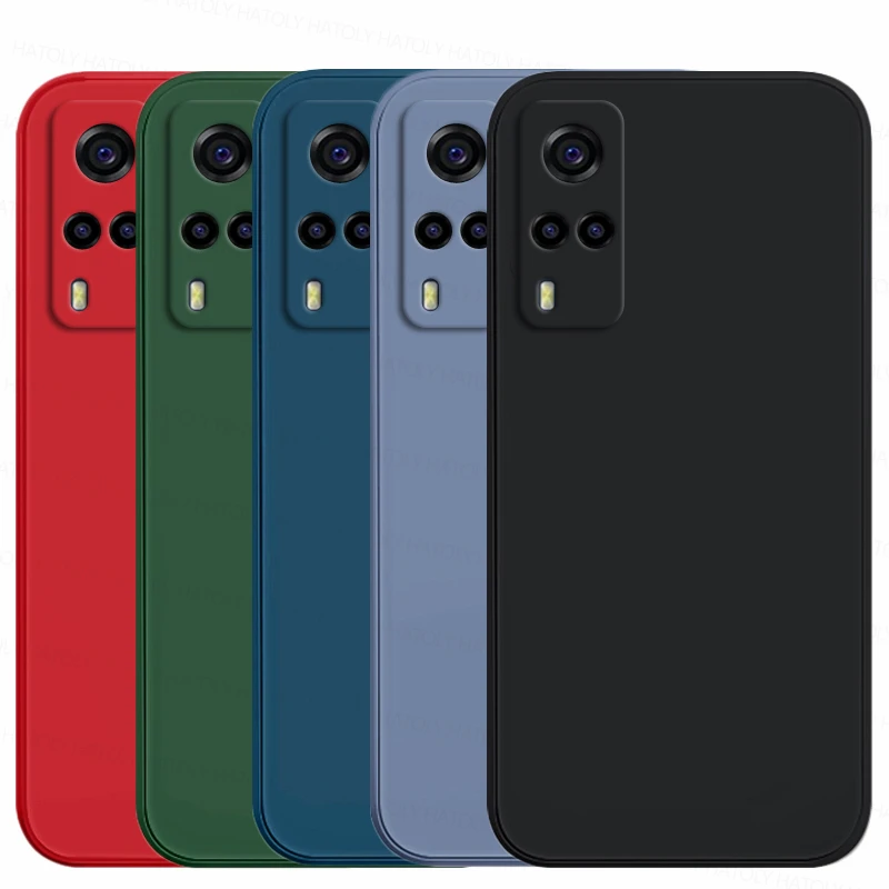 Чехол для Vivo Y33 Vivo Y31 Y51 Y51A Y51S Y33 Y53S, противоударный чехол из жидкого силикона, мягкий чехол из ТПУ для телефона Vivo Y33