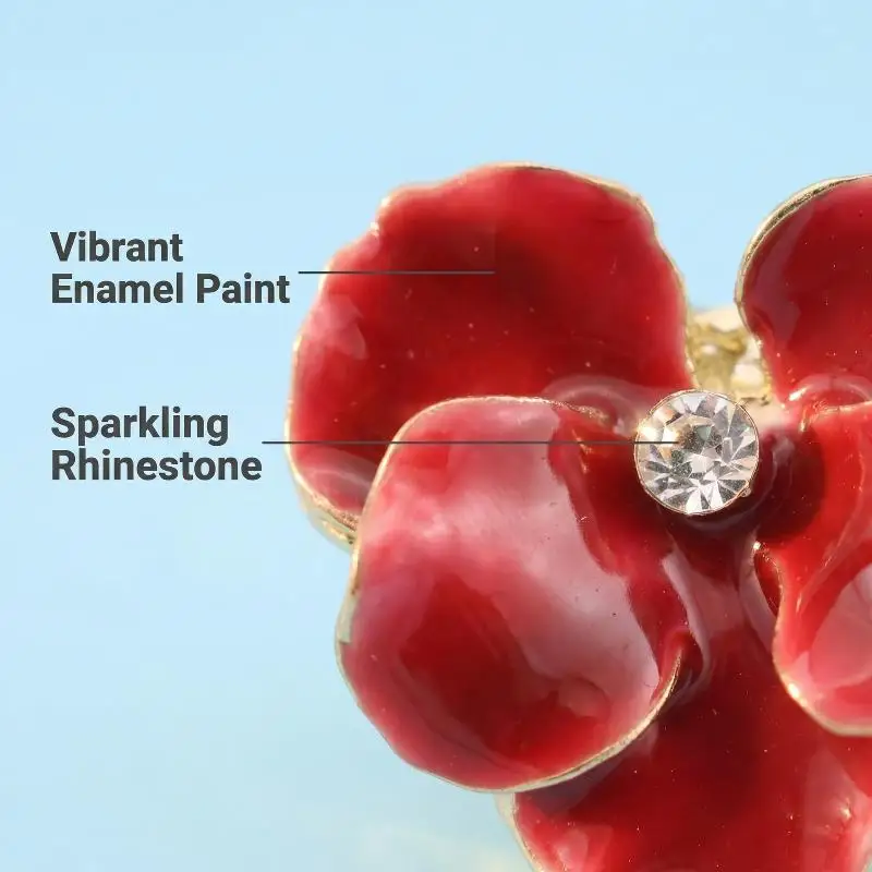 Knopfabdeckung 2 Stück Elegante Emaille-Blumen-Manschettenknöpfe für Damen Hemdknopfabdeckungen Hochzeits-Party-Accessoires Modeschmuck Geschenke – Detail 2