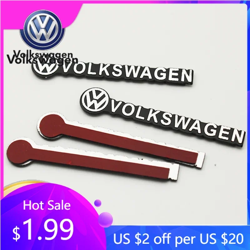 

2026 Hot For VOLKSWAGEN VW Car Audio Decorate 3D Aluminum Emblem Badge Sticker Decal Accessories For Volkswagen VW R GTI Golf Be