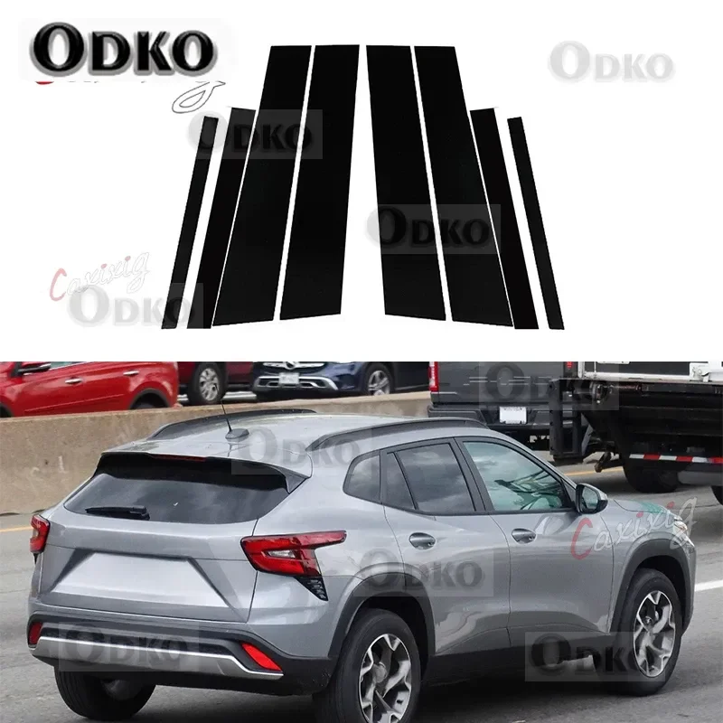 

8Pcs Car Door Window Pillar Posts Trim Cover Sticker for Chevrolet Trax 2024 Glossy Black Exterior Part