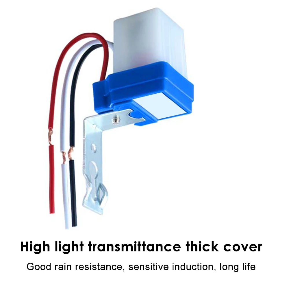 AS-10 10A Photoswitch Cảm Biến Tự Động Bật Tắt Photocell Đèn Điều Khiển AC/DC Đa Năng 12V 24V 110V 220V Chống Nước