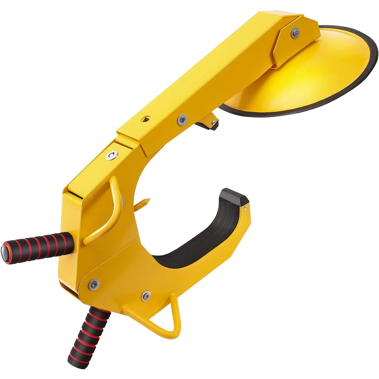 

Anti-Theft Steel Wheel Lock, Adjustable for 6.3-15in Tires, Full Coverage Suction, Scratch-Proof Padding Included