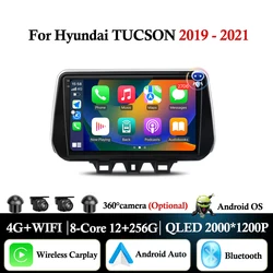 For Hyundai TUCSON 2019 2020 2021 Android Auto Wireless Carplay Car Radio Multimedia Player GPS Navigation WIFI Stereo Head Unit