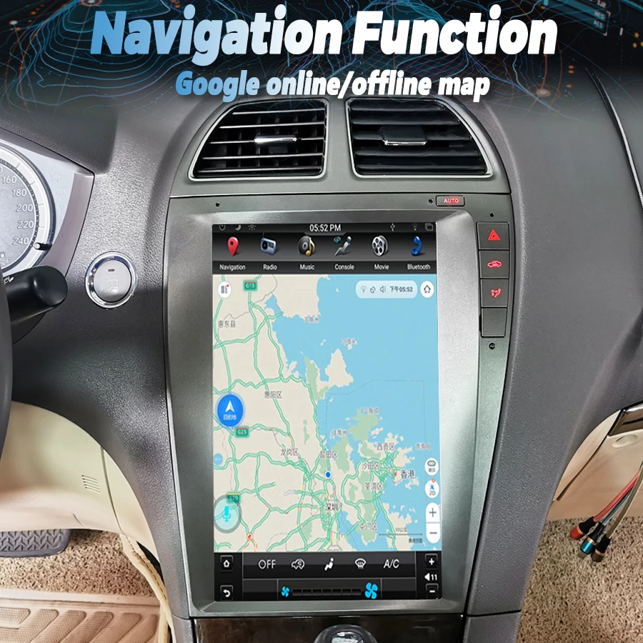 For Lexus ES 350 ES350 2008  2007 Stereo GPS Multimedia Video Player Screen 12.1\