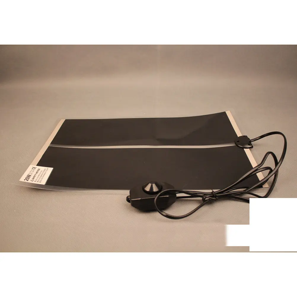 1Pcs 20W Reptile Heating Mat Extra Thin Flexible Design with Precise Temperature Control for Turtle Snake Lizard Frog Scorpion