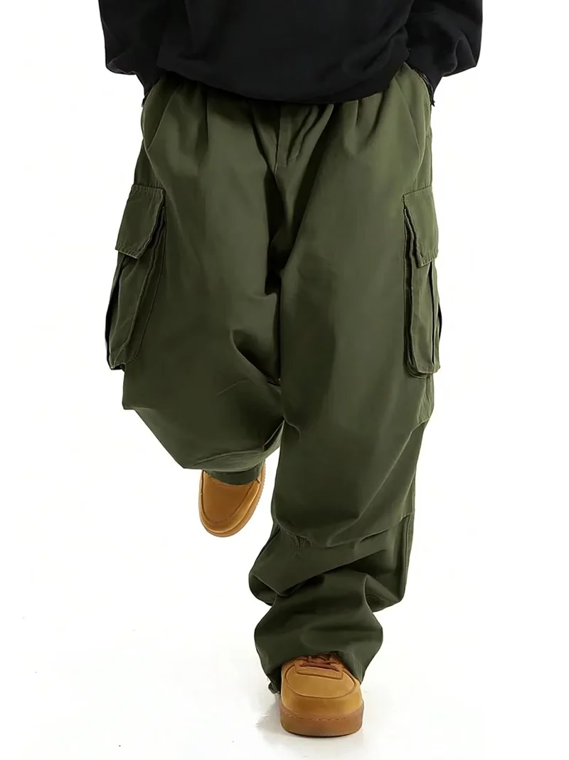 Amerikanischer Hip-Hop-Streetwear-Stil: Trendige Weite Jogginghose für Männer und Frauen, Leichte Cargo-Hose mit Mehreren Taschen, Lässige Hose – Detail 4