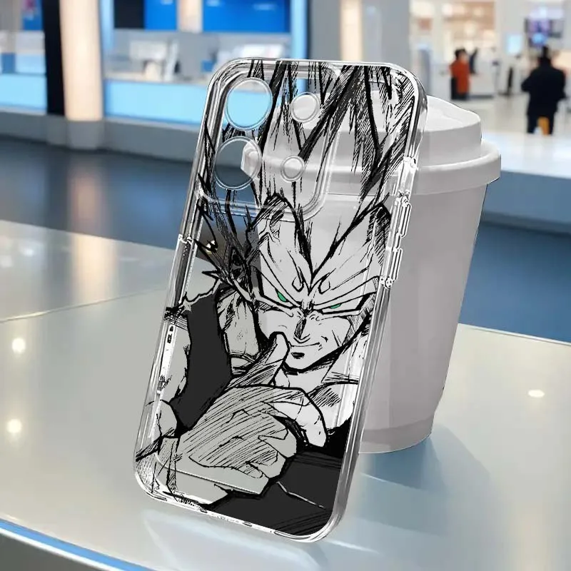 

Comics Dark D-Dragones B-Balls For Xiaomi Redmi Note 14 13 12 11E 9 9T 8 8T Pro Plus 5G Transparent Soft Cover Phone Case