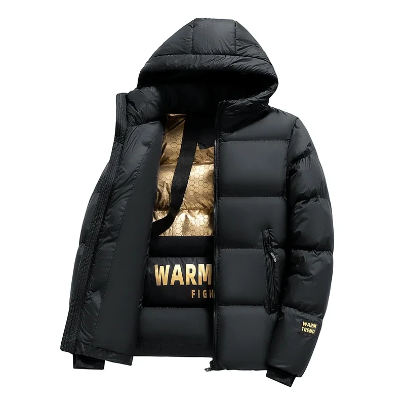 Mens Womens Winter Jacket Parkas Men Casual Loose Thicken Warm Mens Parkas Solid Stand Collar Winter Windproof Fashion WarmCoat