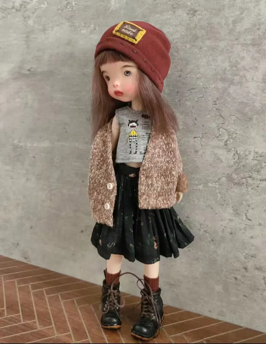 

5pcs Causal style 2025 Blythe/landoudou Hat, coat, vest, half skirt, socks(Fit for Lulu,ymy24,Ob22,24,26,zone, Jenny)