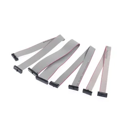 1PCS 1.27MM pitch FC-6/8/10/14/16/20/40/50 PIN 20CM JTAG ISP DOWNLOAD CABLE Gray Flat Ribbon Data Cable FOR DC3 IDC BOX HEADER