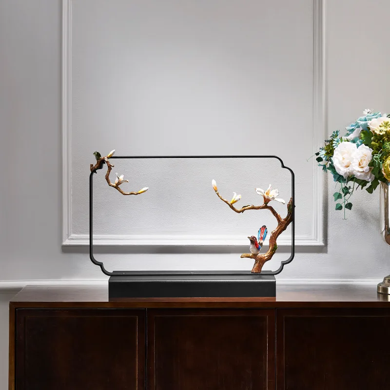 New Chinese style Bogu shelf, study entrance cabinet ornament, high-end atmospheric sofa corner few Chinese decorations