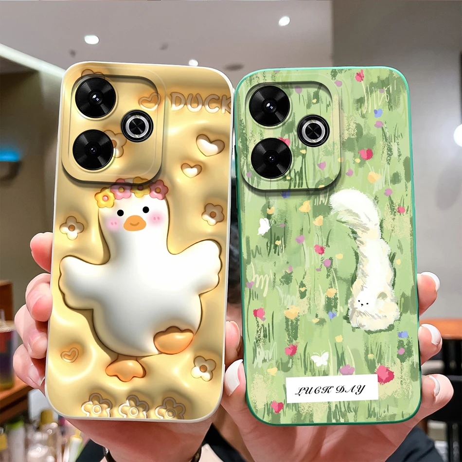 Multi Style Case For Redmi 13 4G 5G Back Cover For Xiaomi Redmi13 Funda Upgrade Full Protection Soft Liquid Silicone Phone Cover