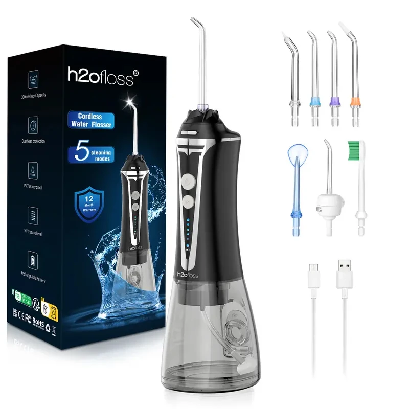 

Water Dental Flosser Water Dental Flosser Teeth Pick Portable Oral Irrigator with 5 Modes IPX7