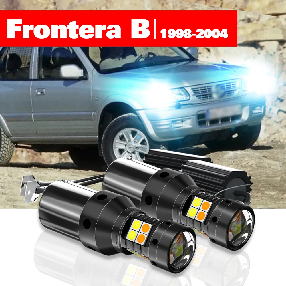 

Для Opel Frontera B 1998-2004: 2 шт. светодиодных двухрежимных поворотников + дневные ходовые огни (ДХО) 1999 2000 2001 2002 2003, аксессуары