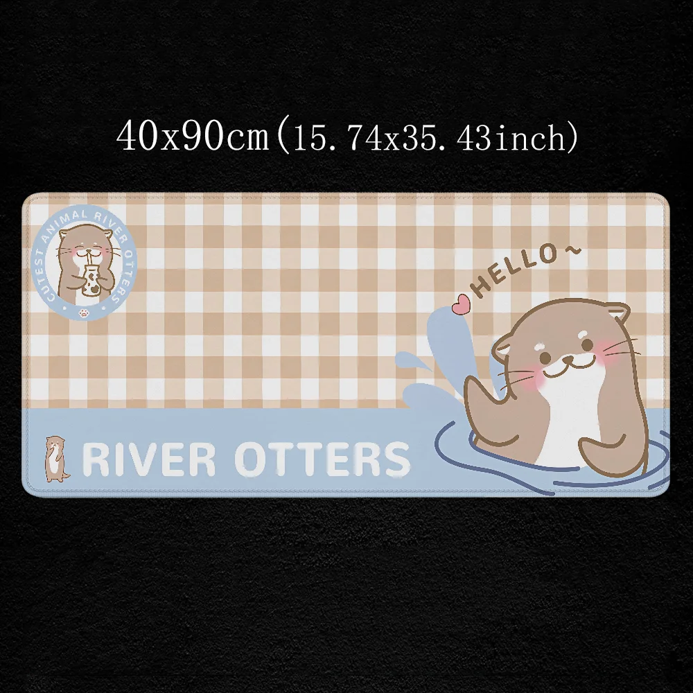 Otter Mouse Pad Large Office Accessories Mousepad Gamer 900x400 Computer Table Desk Mat Gaming Mats Pc Xxl Mause Pads Setup Mice