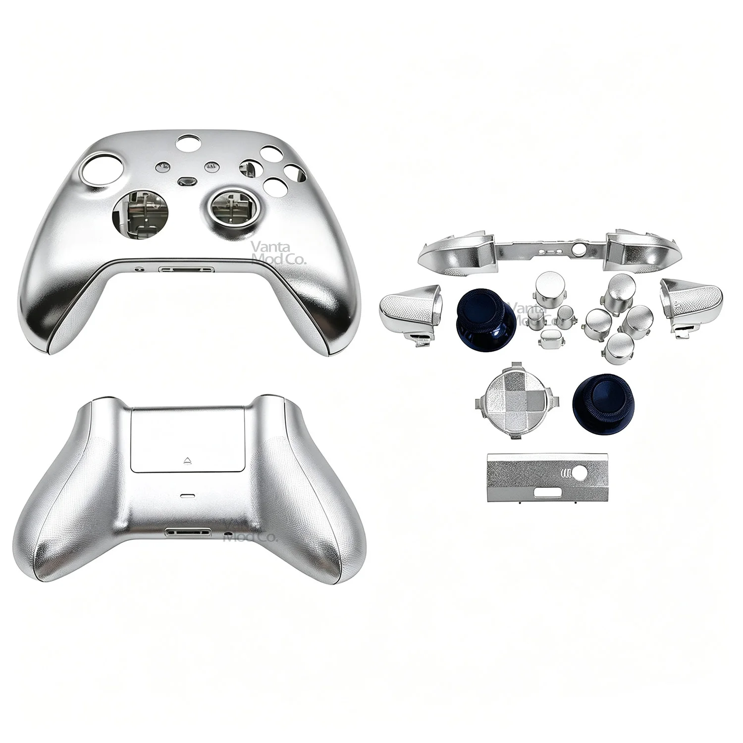 1-2 Sets Electroplated Xbox Series XS Controller Front Housing Shell Full Buttons DIY Custom Replacement Shell Kit Compatible Pa