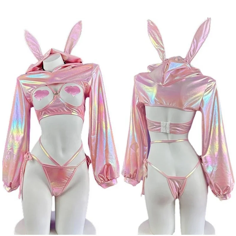 

Anime Laser Bunny Girl Cosplay Japanese Idol Group Machine Rabbit Uniform Outfits Costume Role Play Underwear Lingerie Halloween