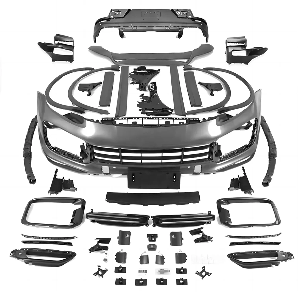 For 18-22 to Turbo Style Front Bumper Rear Lip Diffuser Fender Flares Door Panel Full Body Kit