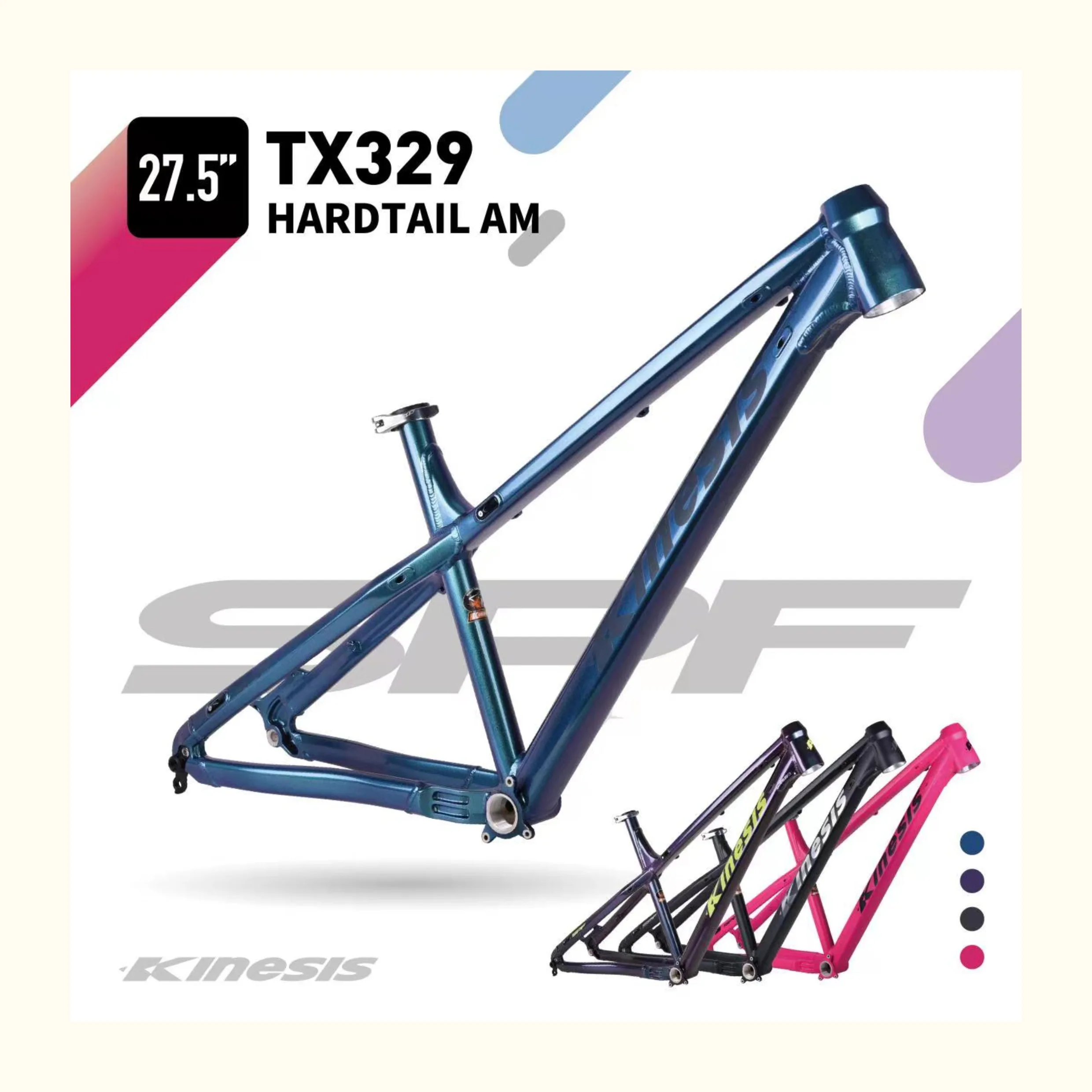 KINESIS TX329 27.5Inch MTB/Mountain Bike Frame/148MM Barrel Axle Aluminum Frame