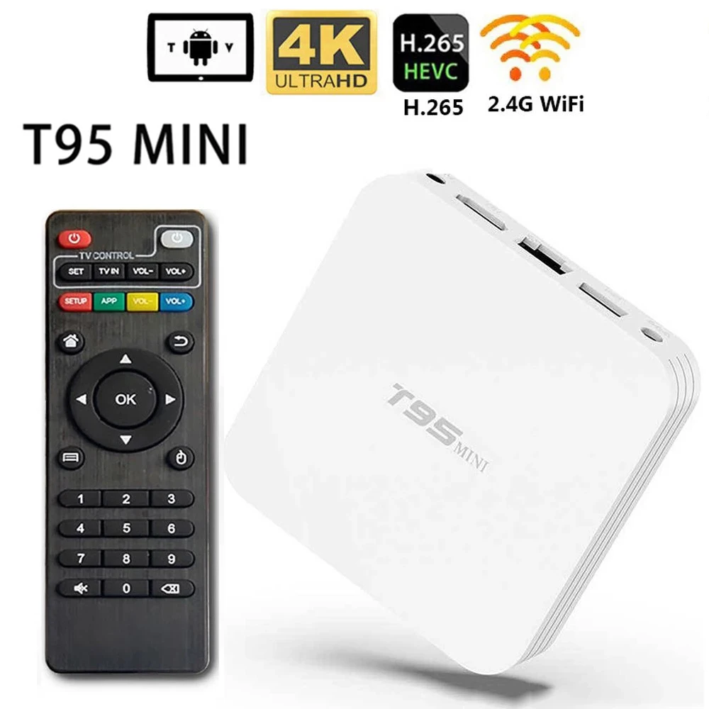 

T95 Mini Fast Smart TV BOX 2.4G WiFi RJ45 For Android 10.0 Ethernet 4K Set-Top Allwinner H313 Quad Core Media Player Top Box