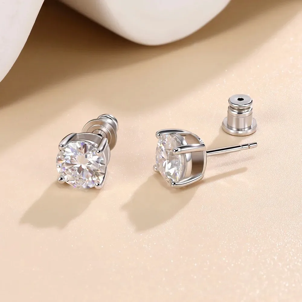 

M-JAJA 0.5/1/2ct Moissannite Stud Earring for Women Men S925 Sterling Silver Diamond Earrings Bridal Wedding Fine Jewelry Gift