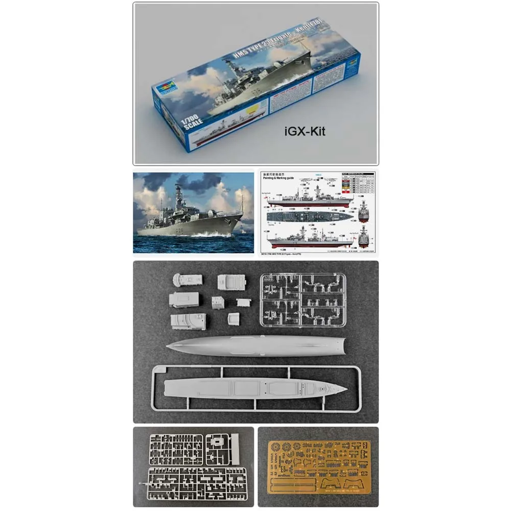 Trumpeter 06719 - Kit de Construcción de Maqueta de Plástico a Escala 1/700 del Fragata HMS TIPO 23 Kent