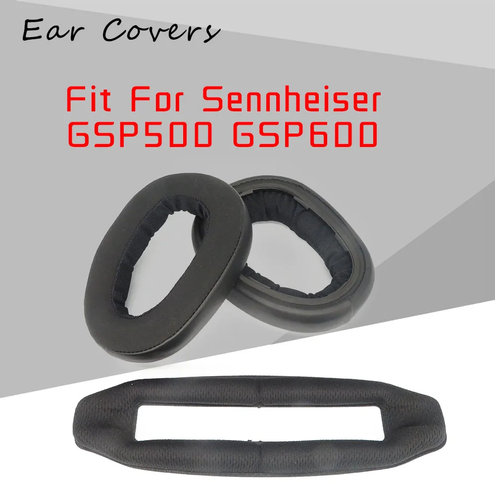 แผ่นรองหูฟังสำหรับ Sennheiser GSP500 GSP600 GSP 500 600หูฟัง Headpad Earcushions โปรตีน Velour Pads แผ่นรองหูฟังโฟมหน่วยความจำ