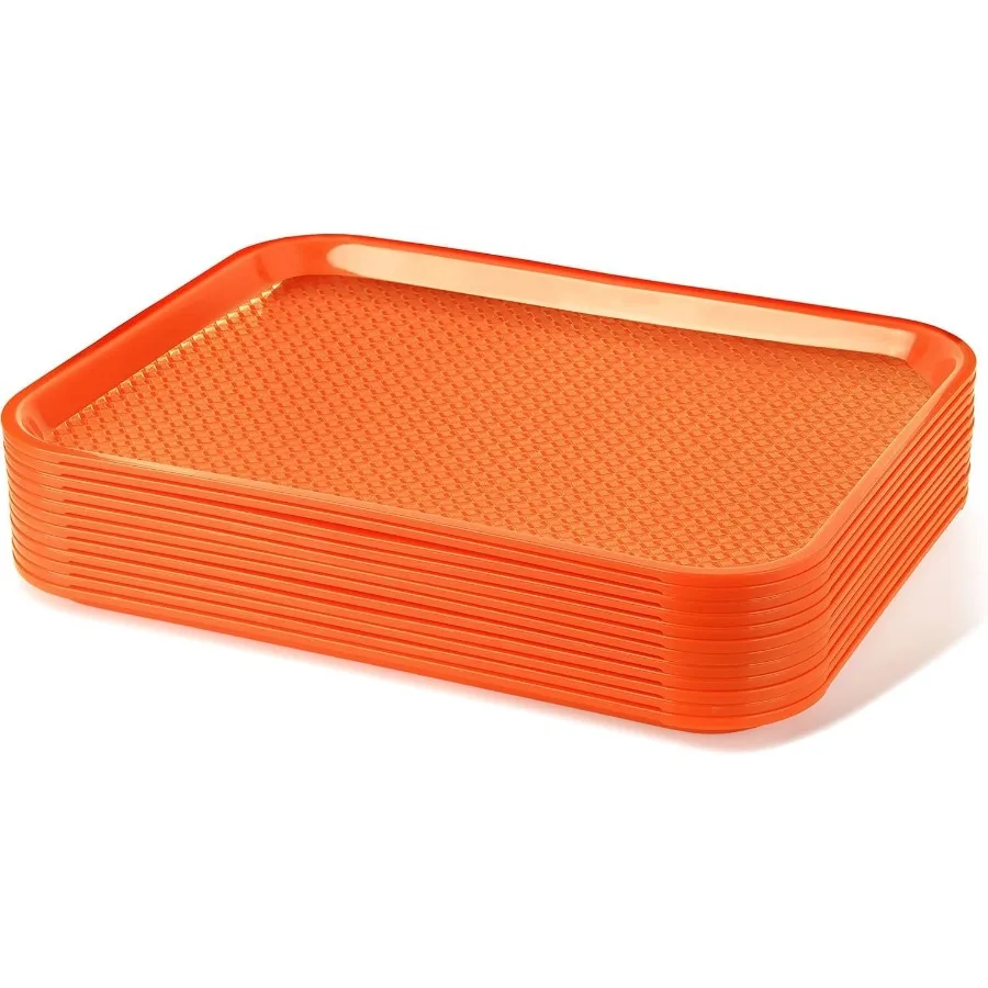 

Fast Food Tray, Set of 12 (Orange, 14 x 18-Inch)