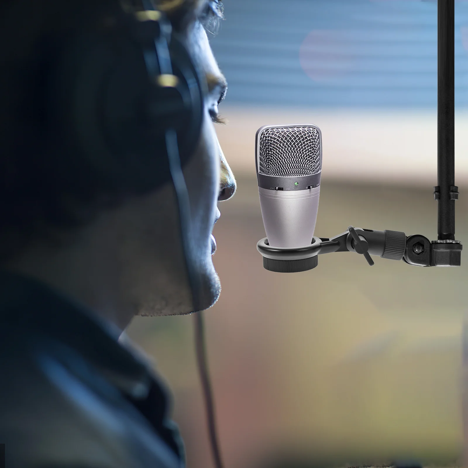 

Professional Microphone Shock Mount Durable Mic Stand Adjustable Angle Stable for Home Studio Use Mic Accessories