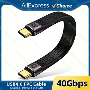 USB 4.0 Gen3 데이터 케이블 PD 100W 5A 고속 충전 USB C to C 타입 C 케이블 썬더볼트 3 4K @ 60Hz 케이블 USB Tipo C 40Gbps 데이터 케이블