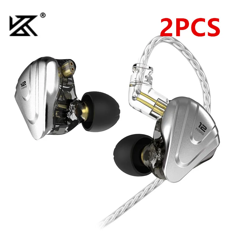 TERMINATOR ２shotgan KZ ZSX Terminator Metal Headset 5BA 1DD Hybrid 12 drivers HIFI