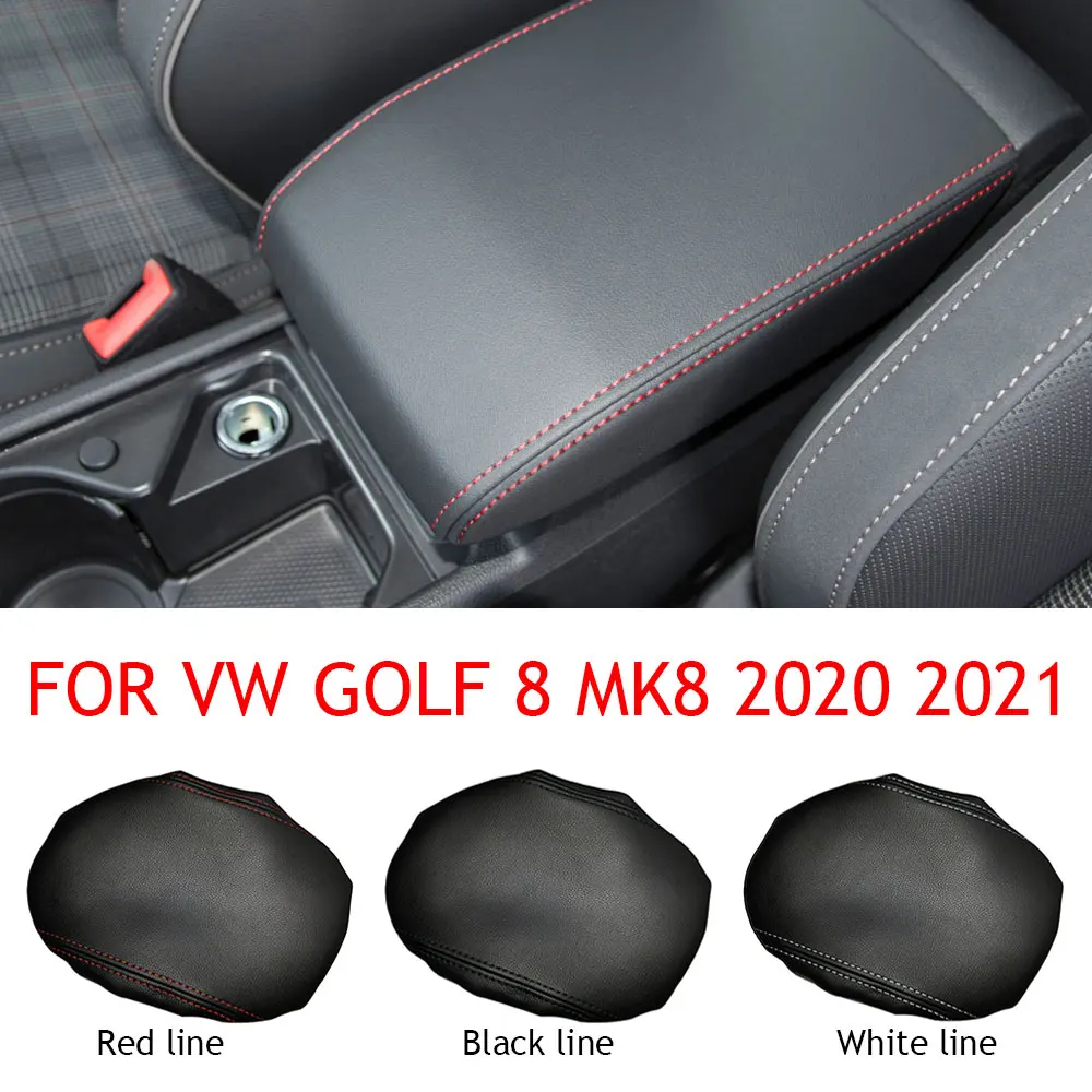 For Volkswagen VW Golf 8 Mk8 Car Armrest Console Cover Cushion Support Box Top Matte Liner Mat Case Car-style 2021 2022 2023