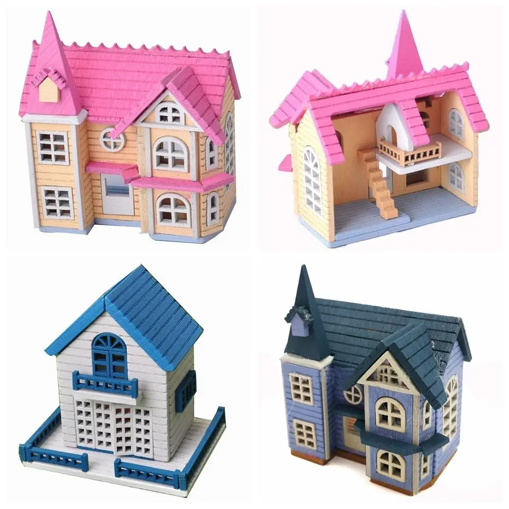 Gifts Toys Scene Model Wood Villa Puzzle Miniature Doll Houses DIY Dollhouse Kit Playing House