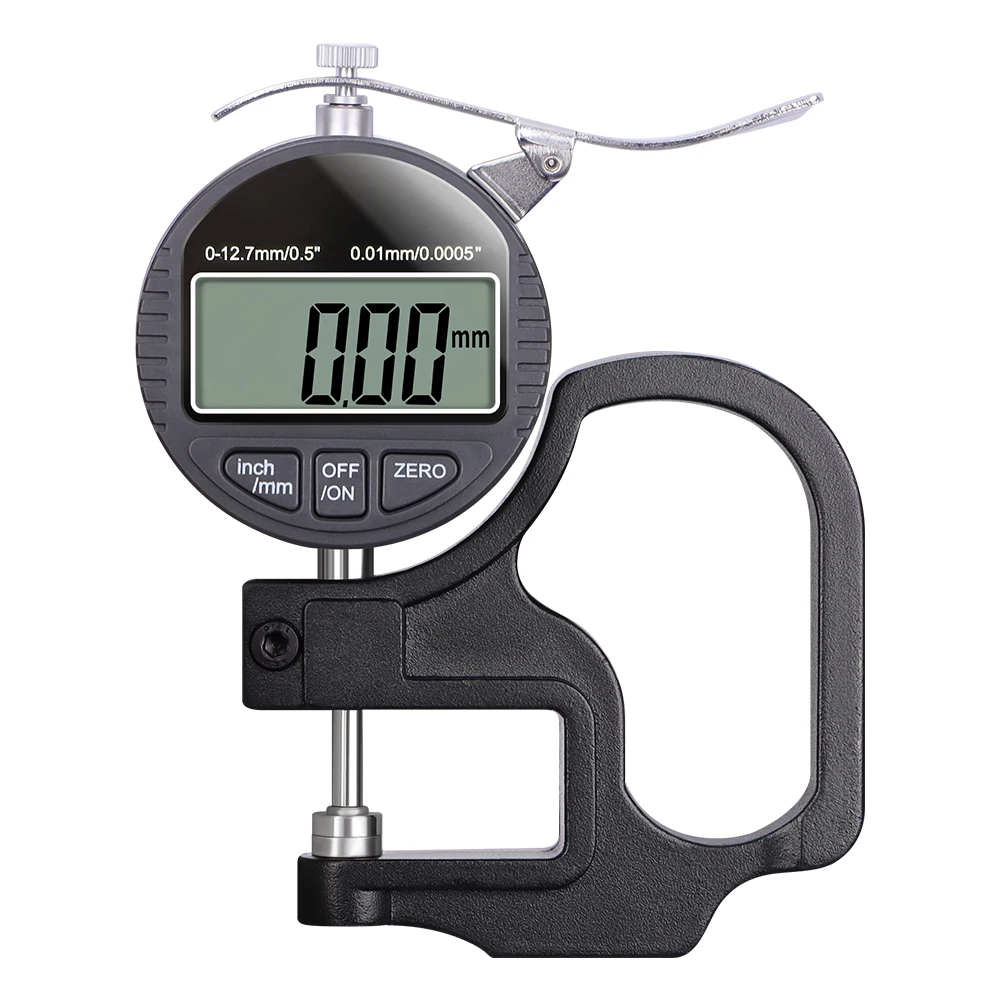 Electronic Thickness Gauge 0.01/0.001mm 12.7mm LCD Screen Digital Micrometer Thickness Meter Gauge Micrometro Measuring Tool