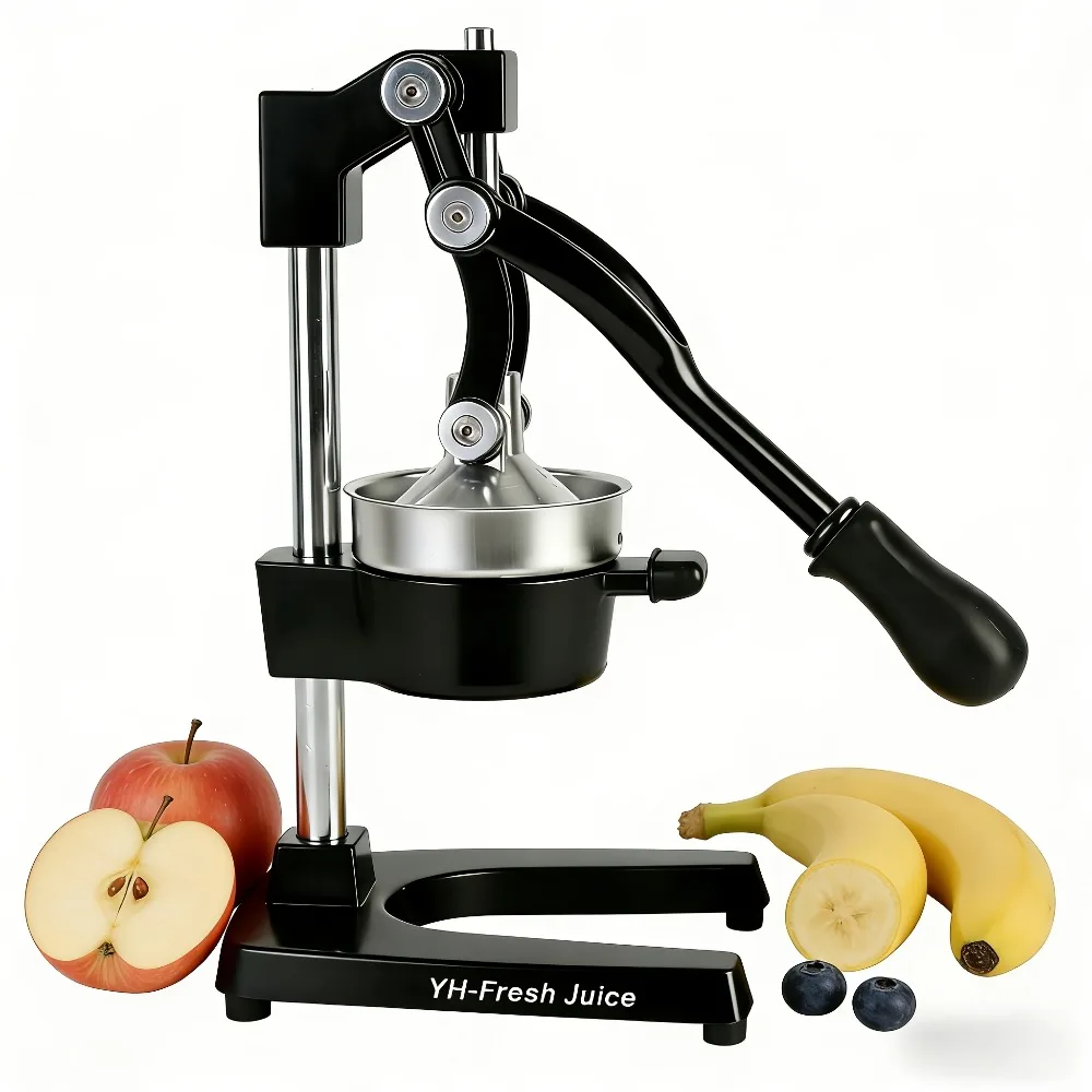 

Hand Press Juicer Machine, Manual Orange Juicer And Professional Citrus Juicer for Orange Juice Pom Line Lemon Juice, Commercial Lemon Squeezer, Easy to Clean, Black