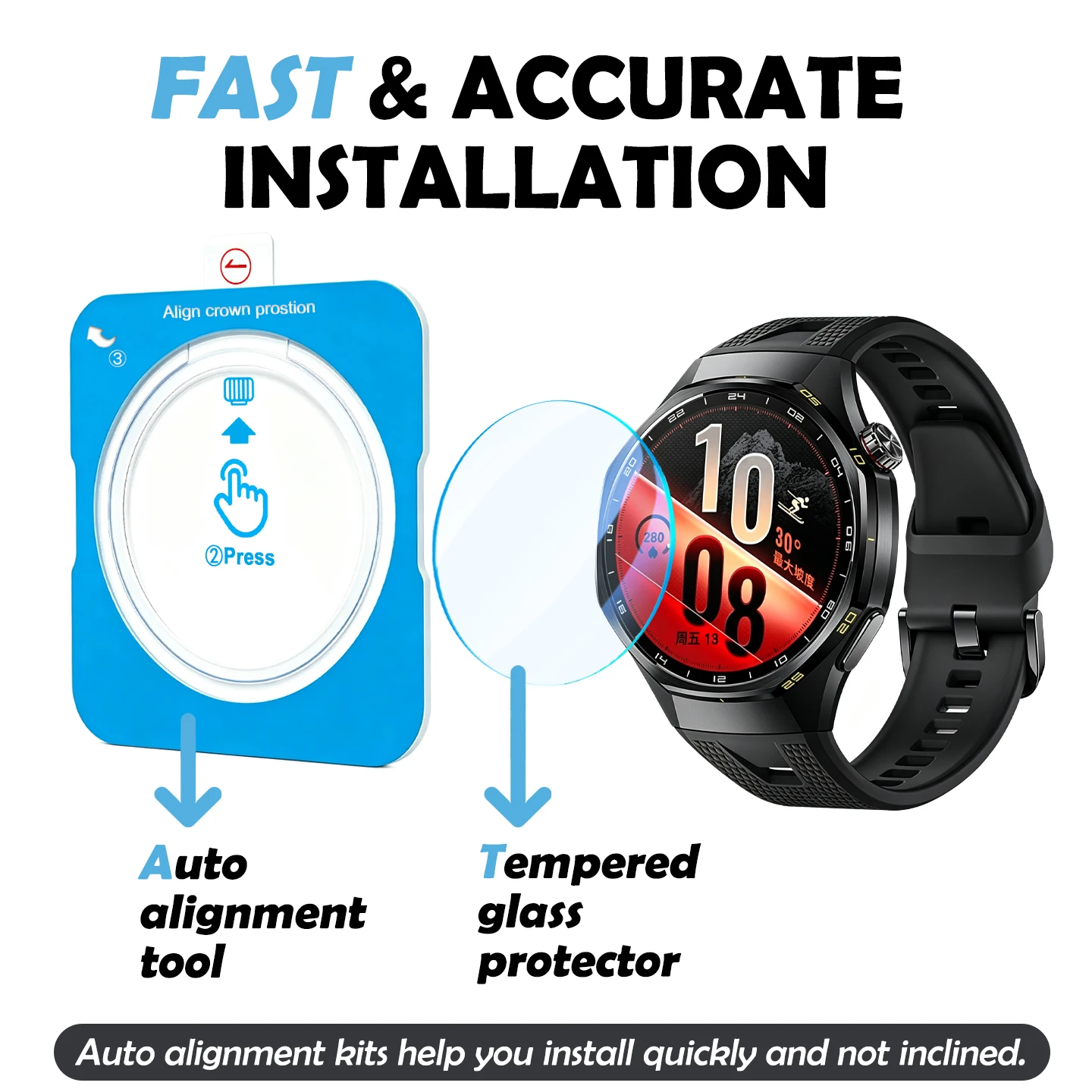 9H Tempered Glass for Huawei Watch GT 7 / 7 Pro 41mm 46mm Easy Installation Screen Protector Bubble Free For GT7 6 5 Accessories
