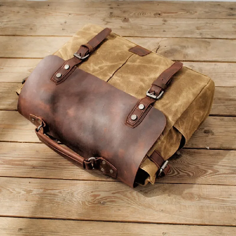 Retro Locomotive Bag Multifunctional Waterproof Motorcycle Canvas Knight Helmet Bag